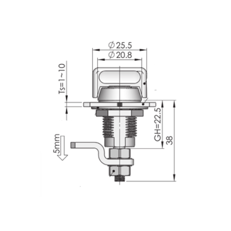 Verrous de verrouillage à compression à noyau de verrouillage à rainure MS816-3S-4 52g Verrous de verrouillage à compression à noyau de verrouillage à rainure MS816-3S-4 52g