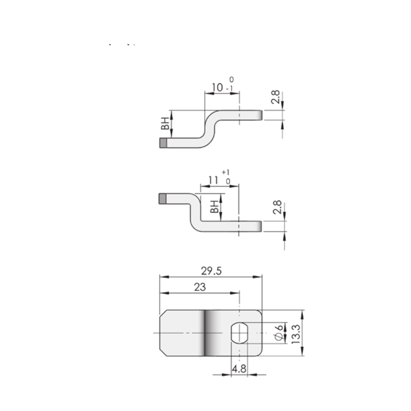 MS816-3S-2 Serrures à loquet à compression carrées 6 x 6 mm MS816-3S-2 Serrures à loquet à compression carrées 6 x 6 mm