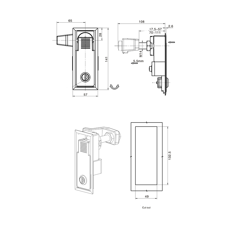Verrouillage à compression MS726-5A 817g sans noyau de verrouillage Verrouillage à compression MS726-5A 817g sans noyau de verrouillage
