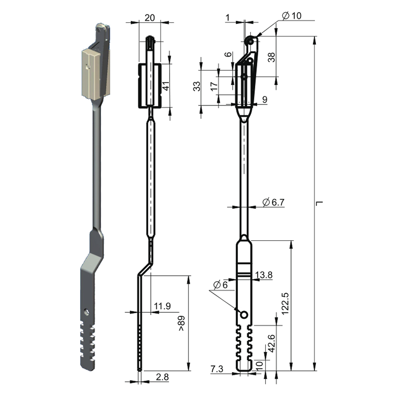 Accessoires de serrure industrielle de bielle LG002-1