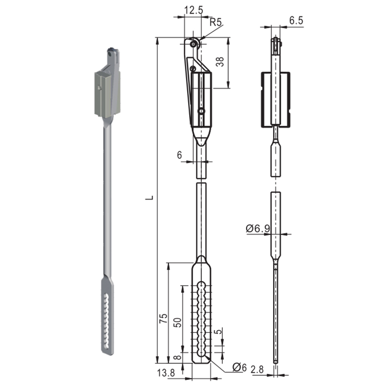 Accessoires de serrure industrielle de bielle LG002-2