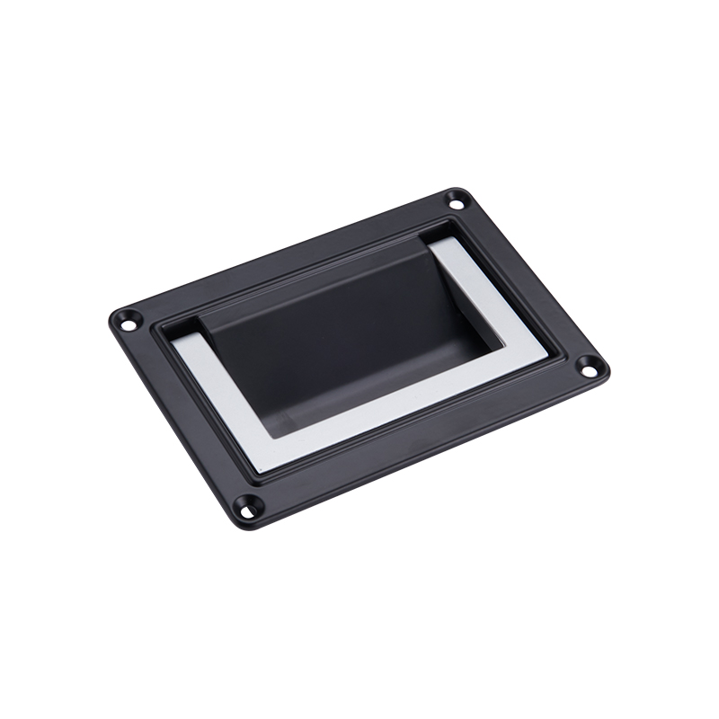 LS504-5-A Poignée de porte chromée à base en plastique noir