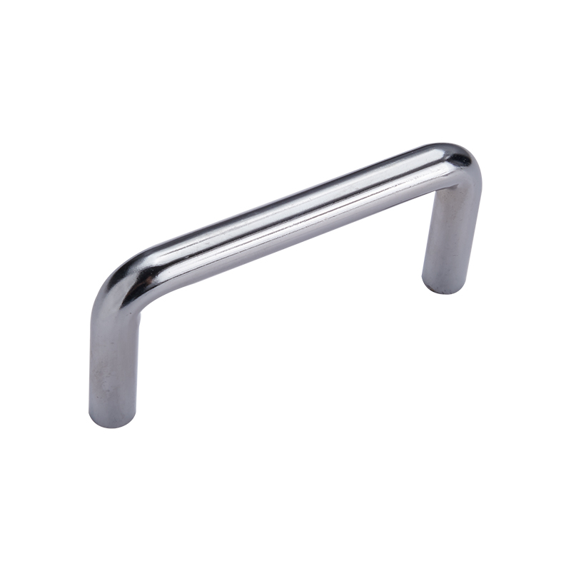 Poignée de porte en alliage de zinc chromé brillant LS511